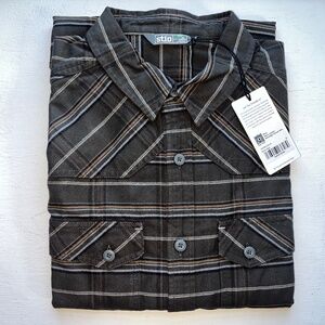 Stio Men's XL Grey Plaid Flannel Shirt